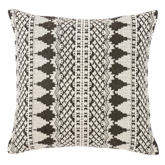 So7547406 | Wentworth Embroidery 22" Pillow, Carbon - Schumacher Furniture and Accessories