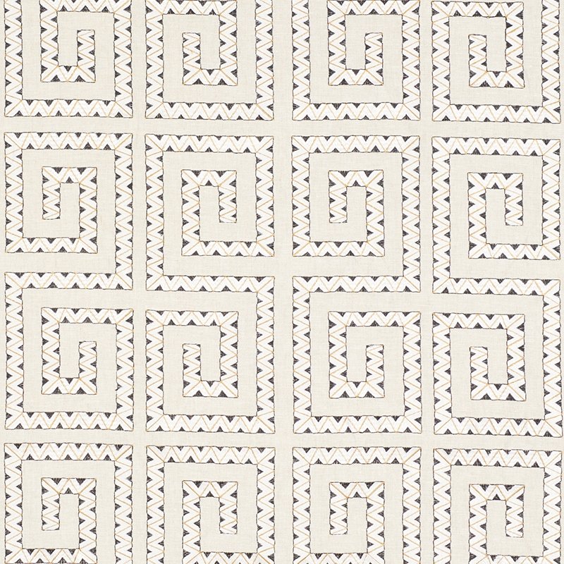 Purchase sample of 76070 Prado Embroidery, Graphite by Schumacher Fabric