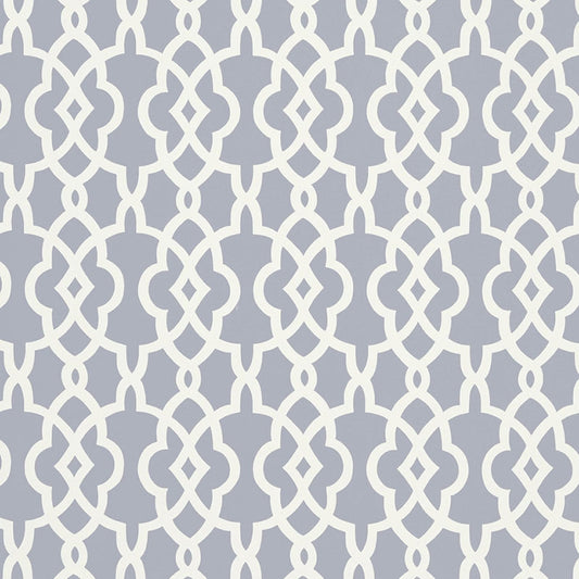 Select 5005142 Summer Palace Fret Wisteria Schumacher Wallpaper