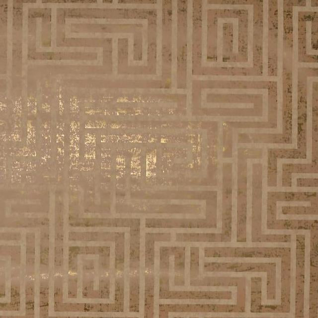 Select Y6220203 Mid Century A Maze color Browns Metallic by York Wallpaper