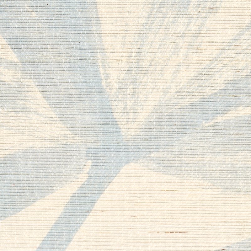 Buy 5012040 Sunlit Palm Sisal Chambray Schumacher Wallcovering Wallpaper