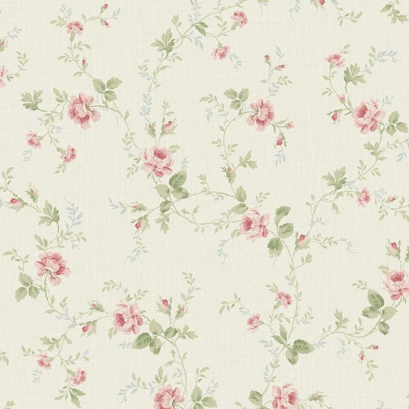 Purchase FG70611 Flora All-Over Floral by Wallquest Wallpaper
