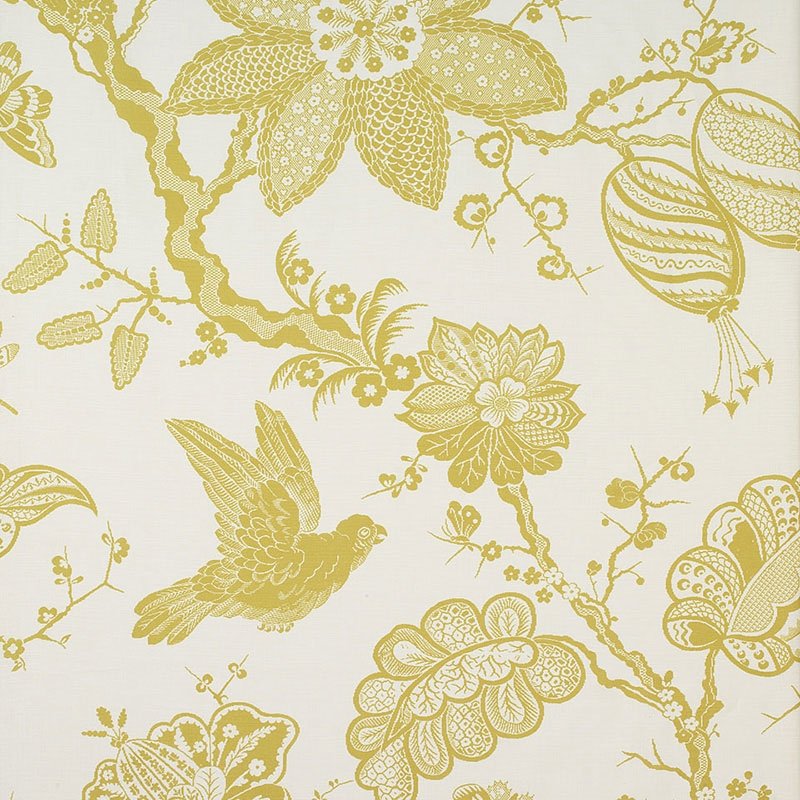 Purchase sample of 174370 Bali Vine, Chartreuse by Schumacher Fabric