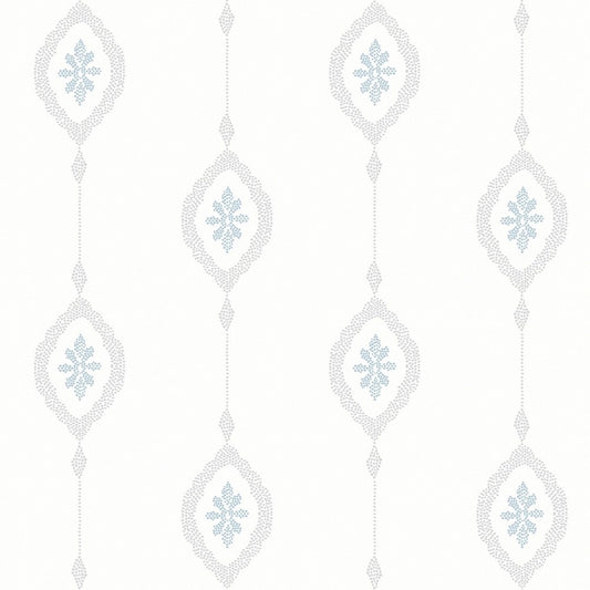 Order MB30502 Beach House Sand Dollar Stripe Blue Oasis Sand Dollar by Seabrook Wallpaper