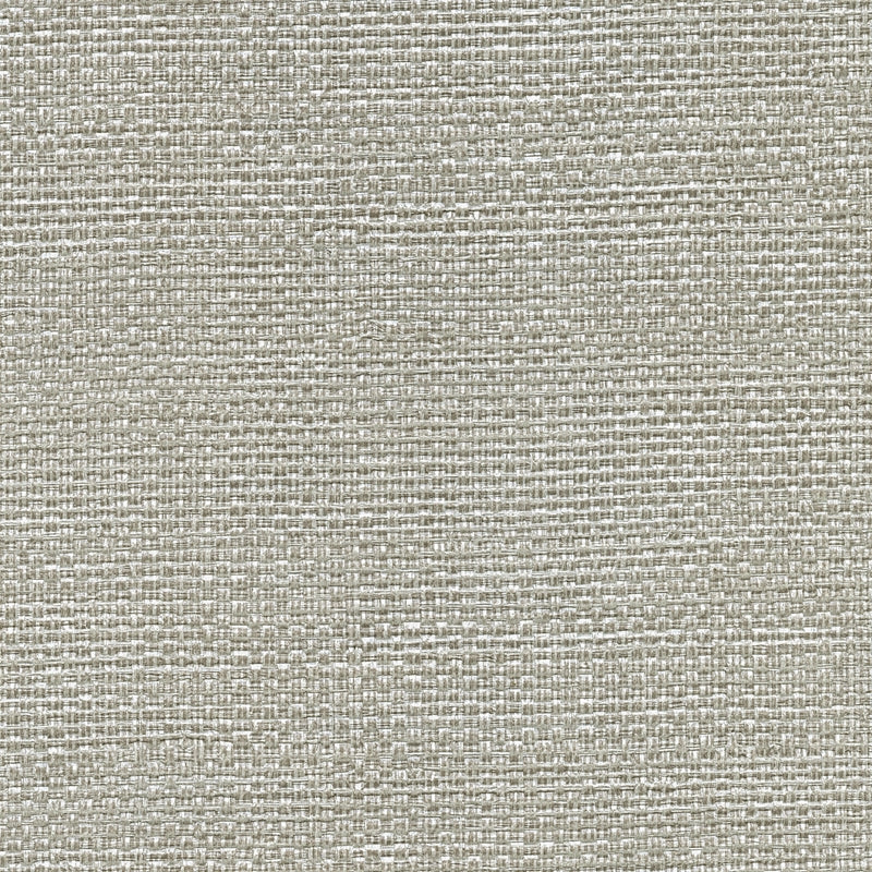 Sample 2807-8026 Warner Grasscloth Resource, Bohemian Bling Pewter Woven Texture Wallpaper by Warner