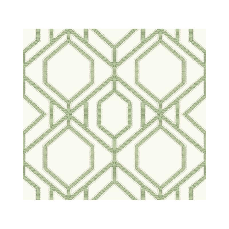 Sample TC2631 Tropics Resource Library, Sawgrass Trellis Green York Wallpaper