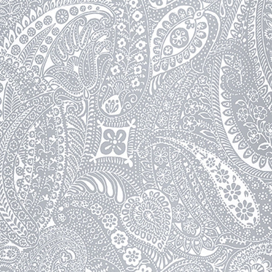 Shop 5003190 Paisley Print Grey Schumacher Wallpaper