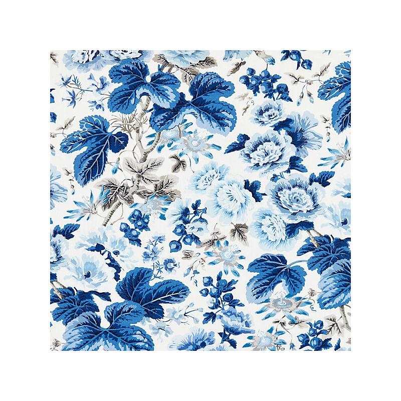 Sample 16595-004 Highgrove Linen Print, Porcelain - Scalamandre Fabric (SC 000416595)