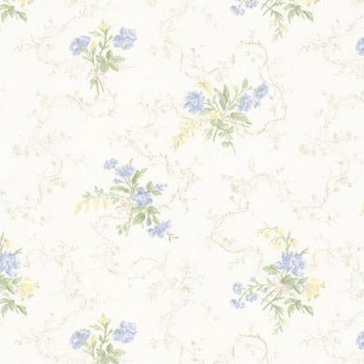 Select 992-68341 Vintage Rose Blue Floral wallpaper by Mirage Wallpaper