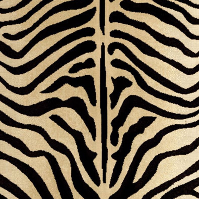 Purchase sample of 43491 Ze'Bre Epingle, Black/Ecru by Schumacher Fabric