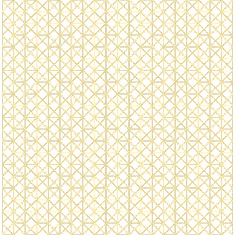 Sample 2969-26003 Pacifica, Lisbeth Yellow Geometric Lattice by A-Street Prints Wallpaper