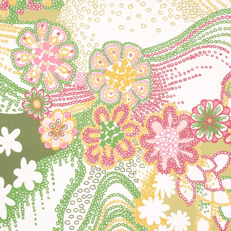 Acquire 5013551 Daisy Chain Green And Pink Schumacher Wallcovering Wallpaper