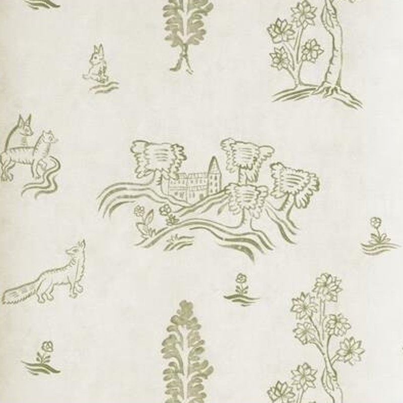 AMW10057.3.0 Wychwood Basil Green Kravet Couture Wallpaper