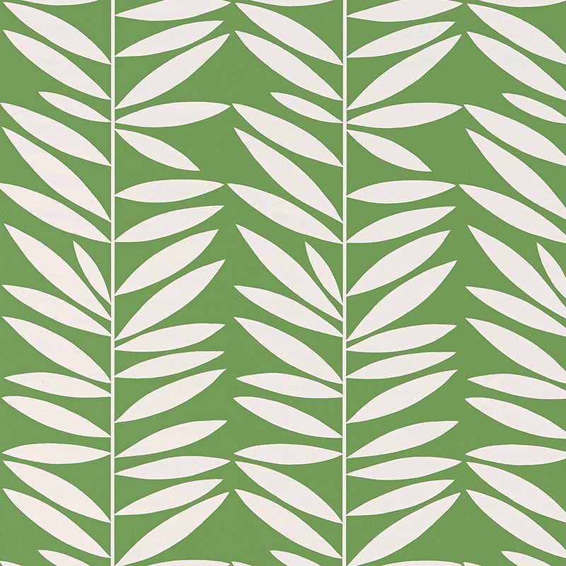 Purchase 5007511 Leaf Stripe Leaf Schumacher Wallpaper