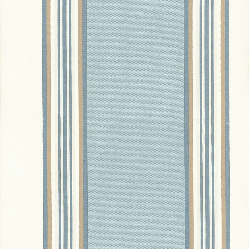 Purchase sample of 52372 Ava Silk Stripe, Cornflower by Schumacher Fabric