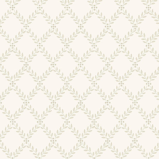 Buy 7673 Trellis Leaves Natural by Borastapeter Wallpaper
