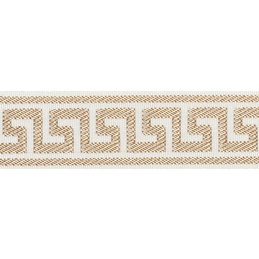 74682 | Etienne Silk Greek Key Narrow, Sand - Schumacher Fabric