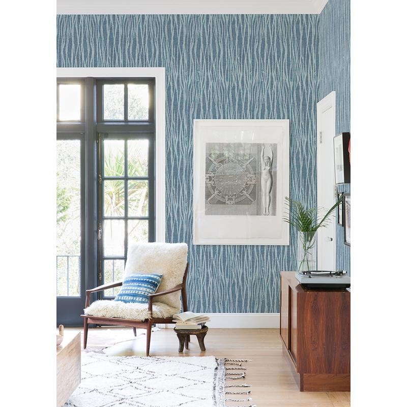 Save on 2975-26248 Scott Living II Nazar Indigo Stripe Indigo A-Street Prints Wallpaper