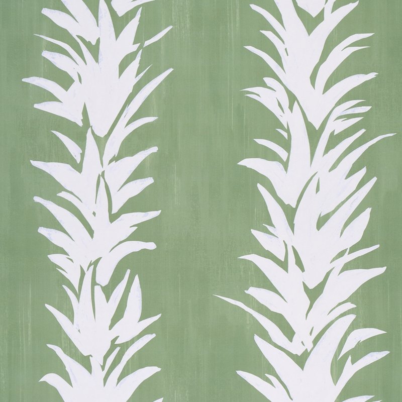 Shop 5013660 White Lotus Soft Green Schumacher Wallcovering Wallpaper