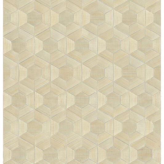 View 2972-86114 Loom Linzhi Metallic Abaca Grasscloth Inlay Wallpaper Metallic A-Street Prints Wallpaper