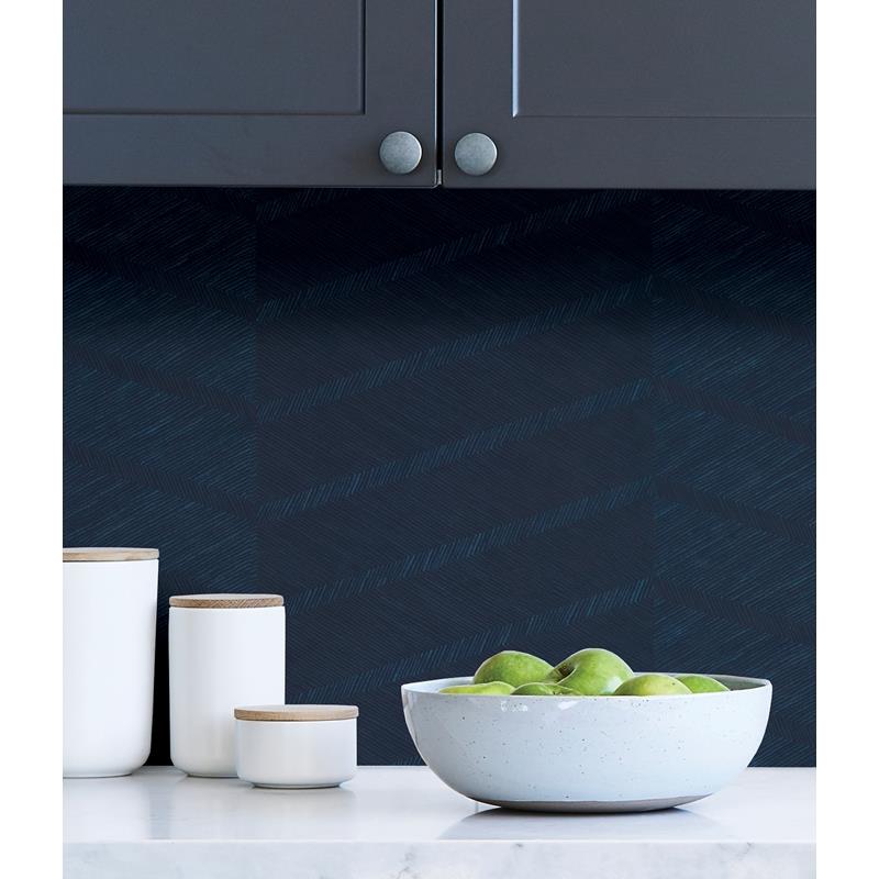 SLS3979 Scott Living Indigo Wayward Peel &amp; Stick Wallpaper by NuWallpaper3