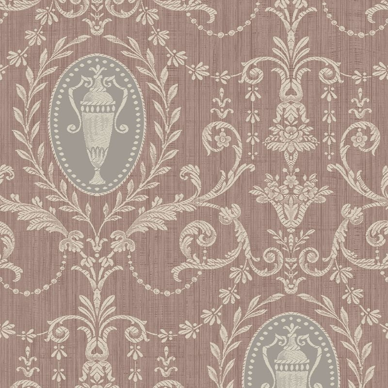 Select AM90309 Mulberry Place Adam Damask by Wallquest Wallpaper