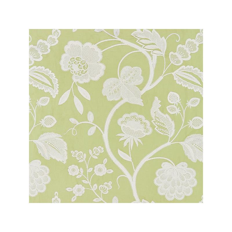 Sample 27151-002 Kensington Embroidery, Celery - Scalamandre Fabric (SC 000227151)