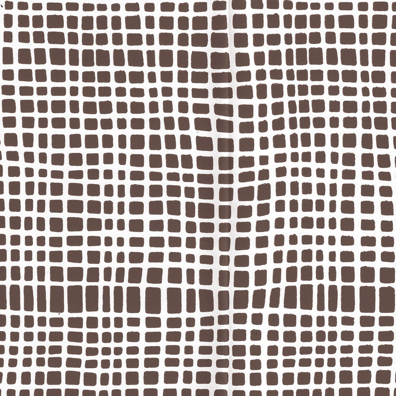 Looking AP403-11PV Criss Cross Brown on White Vinyl by Quadrille Wallpaper