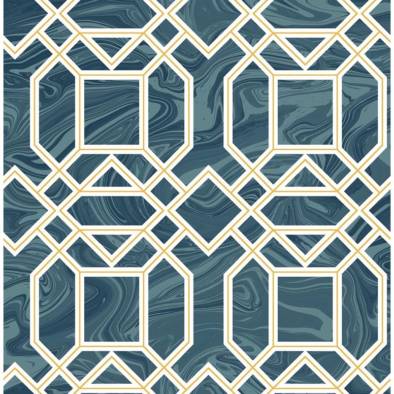 Acquire 2763-24222 Moonlight Blue Geometric A-Street Prints Wallpaper