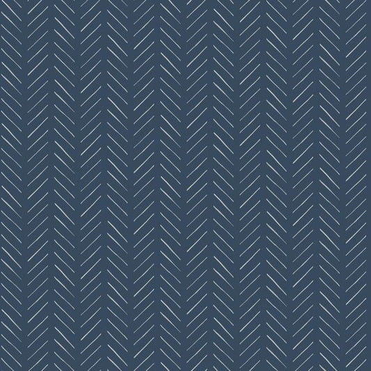 Buy PSW1022RL Magnolia Home Vol. II Chevron Blue Peel and Stick Wallpaper