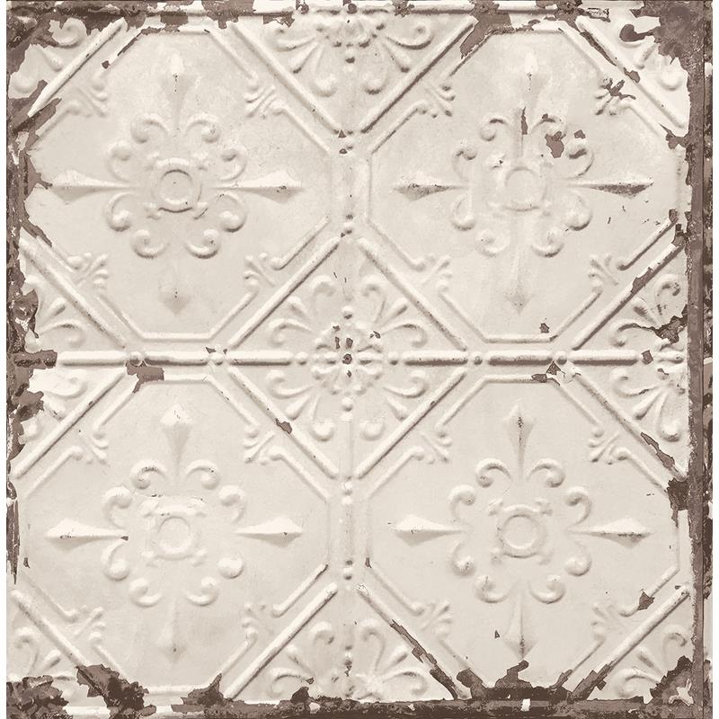 Sample 2922-22332 Trilogy, Donahue Off-White Tin Ceiling by A-Street Prints Wallpaper