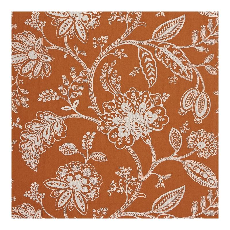 Sample 27011-004 Kaveri Vine, Mandarin by Scalamandre Fabric (SC 000427011)