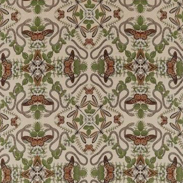 Buy F1581/01 Emerald Forest Blush Jacquard Animal/Insects by Clarke And Clarke Fabric