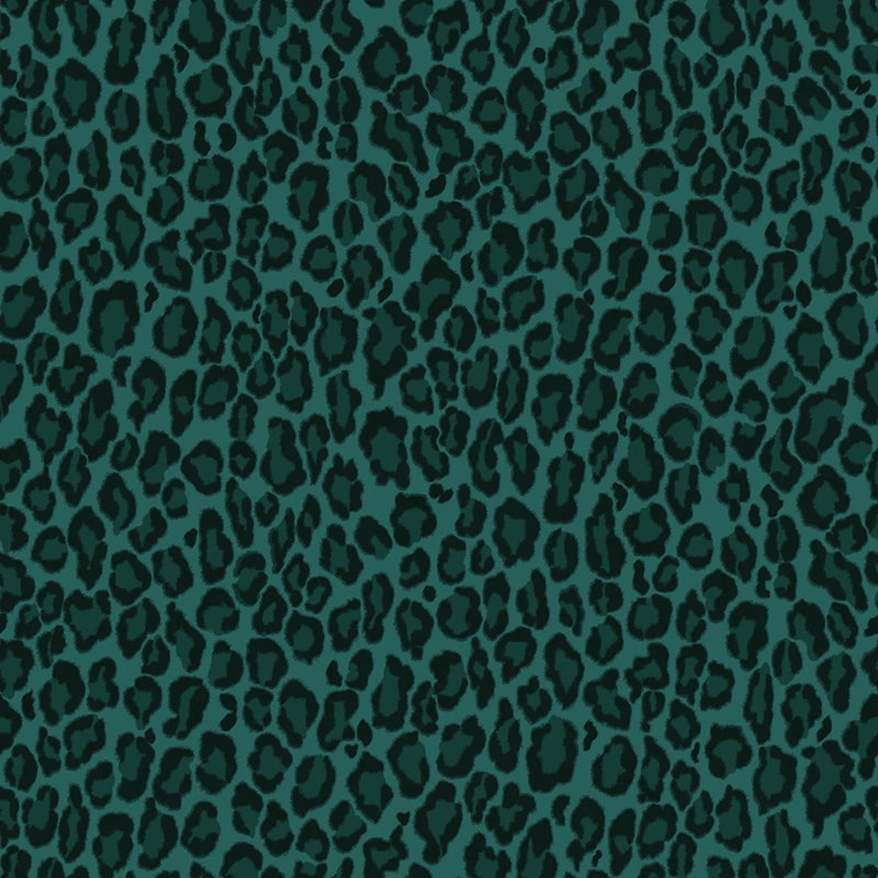 Sample DD139154 Design Department, Cicely Green Leopard Skin Wallpaper by Brewster