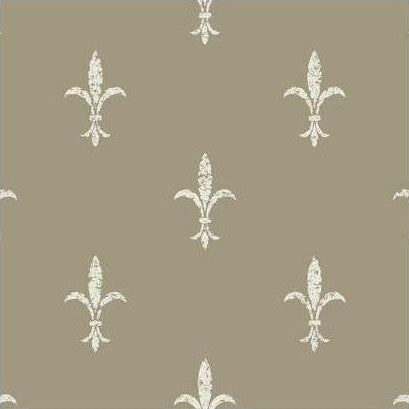 Save KT2195 Ronald Redding 24 Karat Fleur De Lis Wallpaper Glint/Cream by Ronald Redding Wallpaper