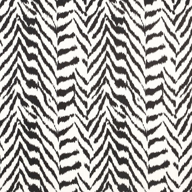Looking 179410 Quincy Hand Print Black by Schumacher Fabric