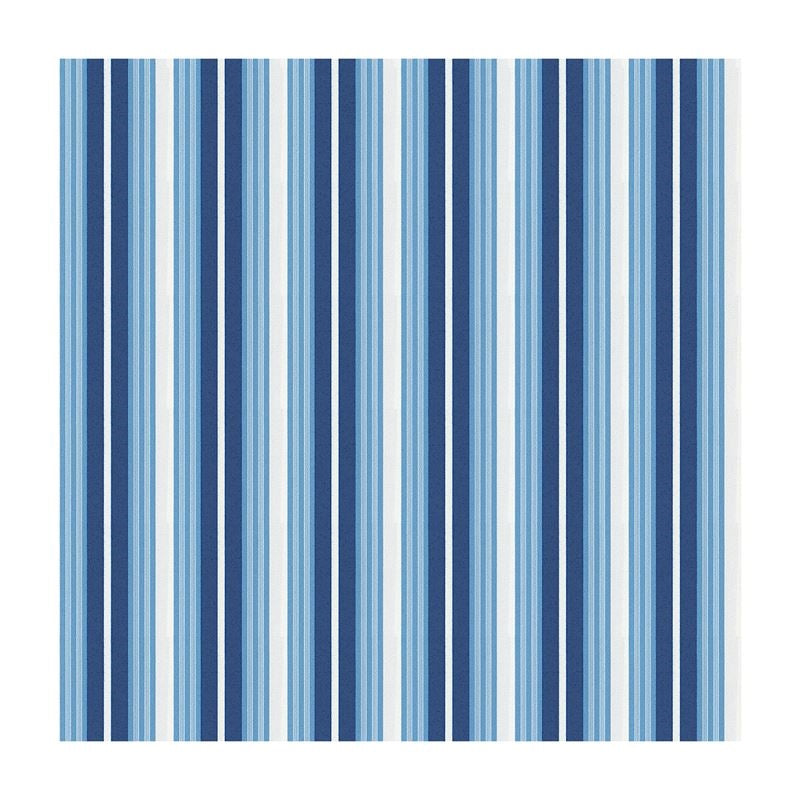 Sample 8015146-515 Stael Bleu Stripes Brunschwig and Fils Fabric