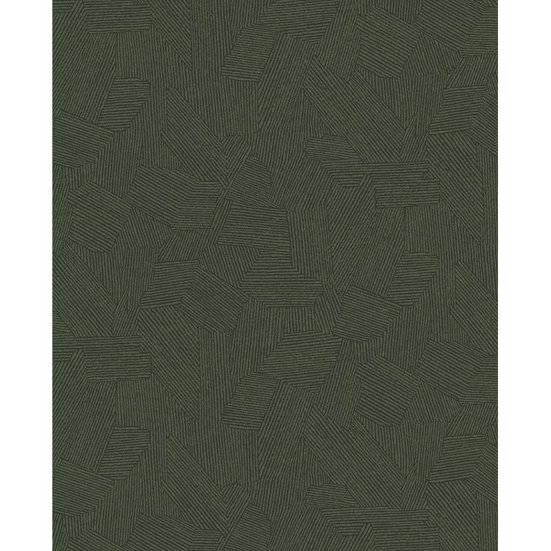 Sample EJ318005 Twist, Clio Dark Green Lined Geometric by Eijffinger