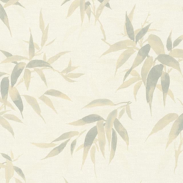 Buy 4035-409741 Windsong Minori White Leaves Wallpaper Neutral by Advantage