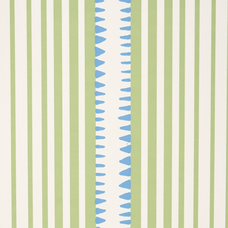 Find 5008105 Moncorvo Green and Blue Schumacher Wallcovering Wallpaper