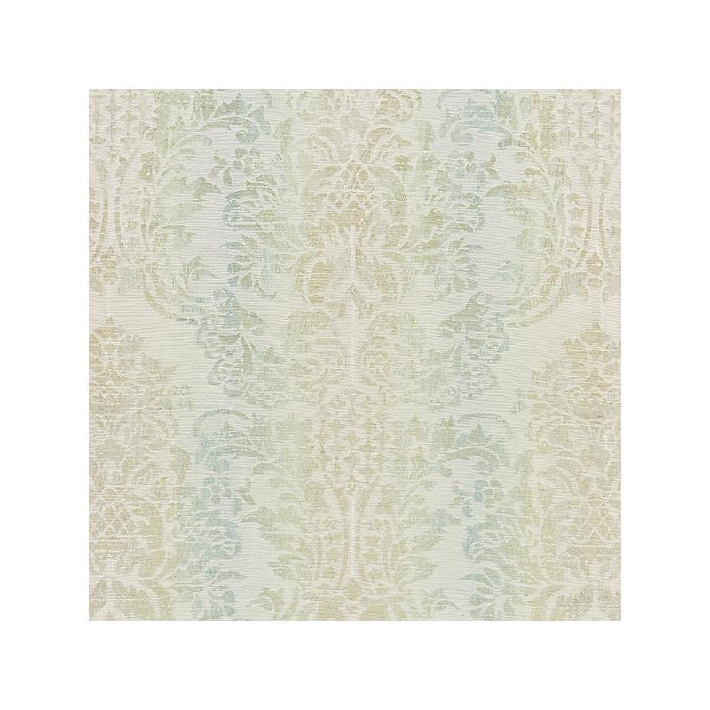 Sample 27093-002 Sorrento Linen Damask, Mineral - Scalamandre Fabric (SC 000227093)