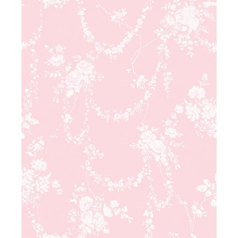 Sample AST4110 LoveShackFancy, Chandelier Gates Easter Pink Floral Drape by A-Street Prints Wallpaper