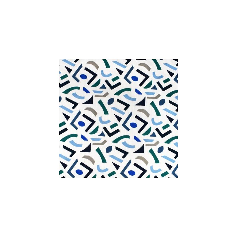 Looking S3400 Horizon Blue Abstract Greenhouse Fabric