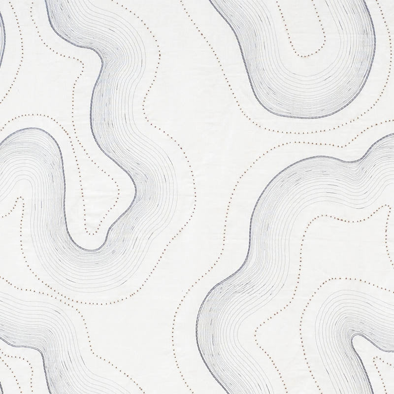 Purchase sample of 75901 Topo Sheer, Slate by Schumacher Fabric