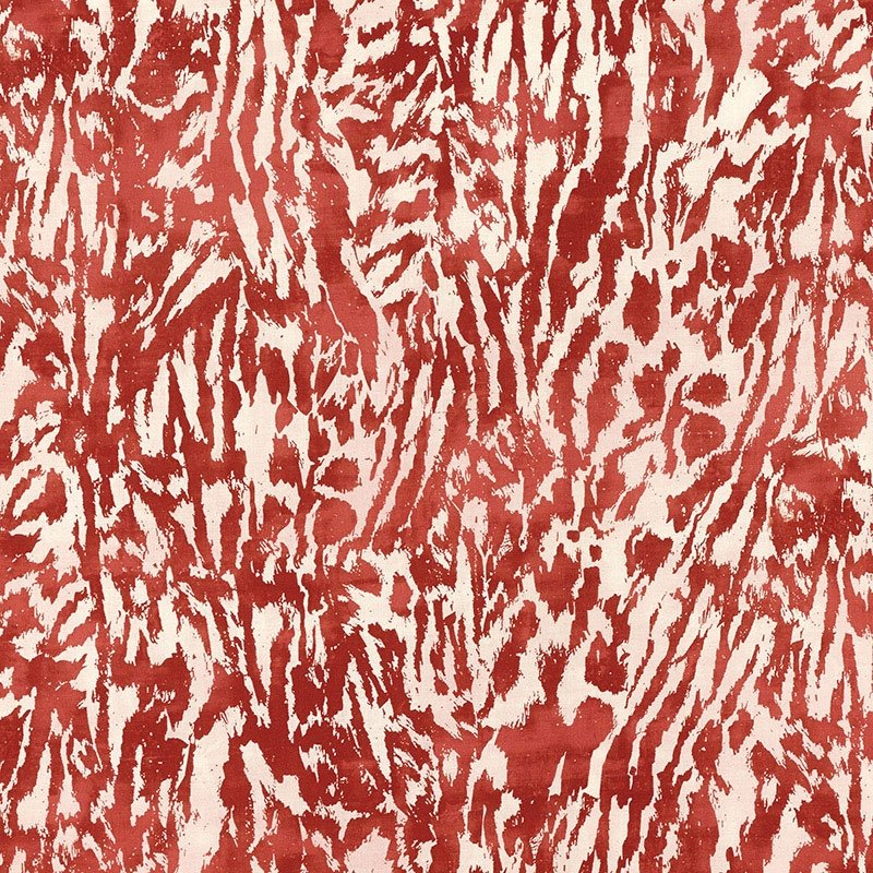 Purchase sample of 175996 Feline, Alizarin by Schumacher Fabric