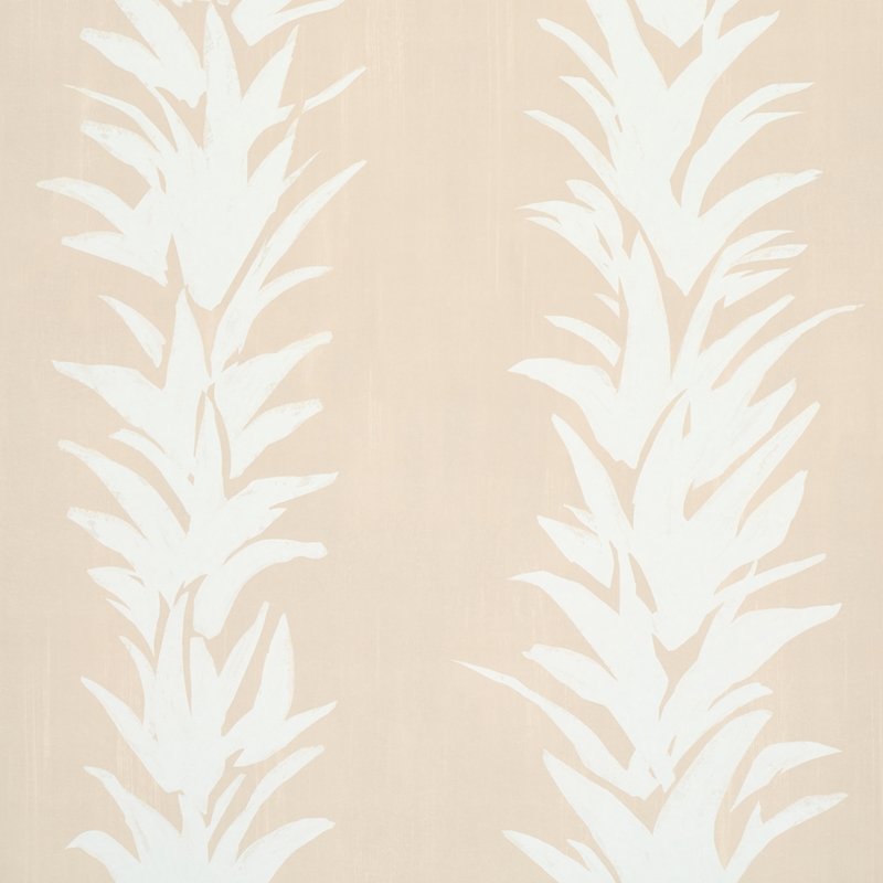 View 5013663 White Lotus Sand Schumacher Wallcovering Wallpaper