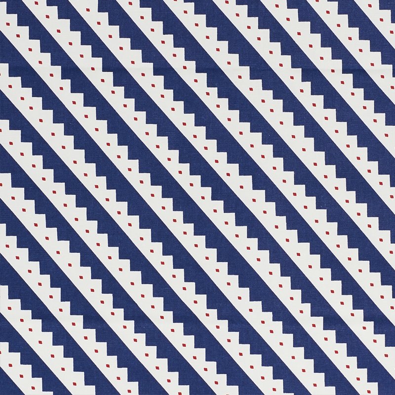 Purchase sample of 178022 Zeppelin, Blue by Schumacher Fabric