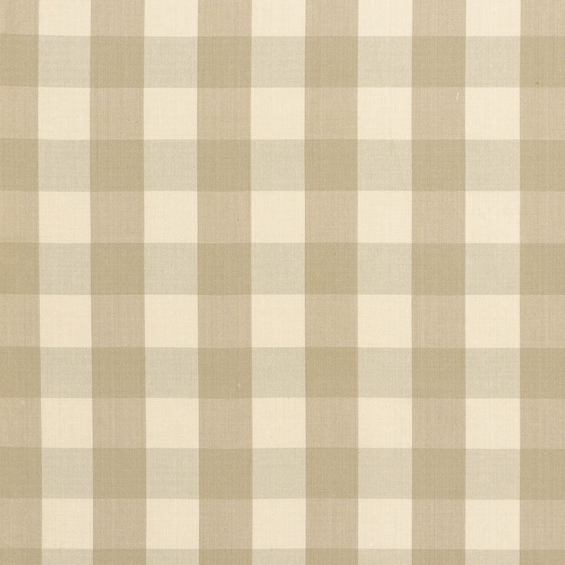 Purchase sample of 63031 Camden Cotton Check, Beige by Schumacher Fabric