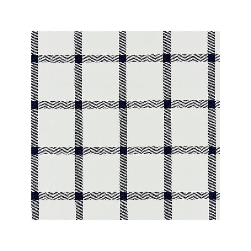 Order 27152-004 Wilton Linen Check Navy by Scalamandre Fabric