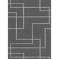 Sample 2921-50500 Warner Textures IX 2754 Main Street, Clarendon Charcoal Geometric Faux Grasscloth Wallpap